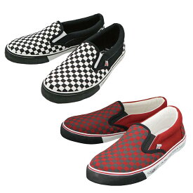 PS-01 Phillips66 キャンハ゛スセフティー メンズ 工事 現場 土木 建築 安全 セーフティー カジュアル おしゃれ 普段使い セフティー 靴 シューズ スリッポン スリップオン チェッカー ブラック レッド フィリップス 66 ケイワーク