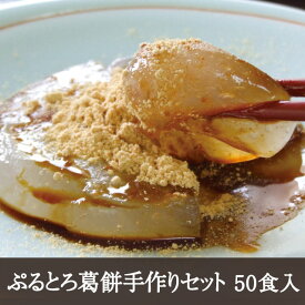 ぷるとろ葛餅手作りセット [50食入] 天極堂 吉野本葛 くずもち 葛もち 手作り 手作りキット おうち時間 製菓材料 和菓子