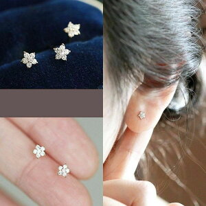華 シンプル プラチナ仕上げ シルバーピアス ピアス 花 レディース 50代 ペア 送料無 30代 SV925 フローラ 40代 ピアス フラワー