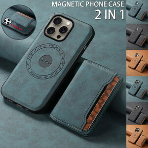�P�[�X ���̎�magsafe �ziPhone16 16pro �y2in1 15pro 16plus �P�[�X iPhone15 15proma 15plus magsafe�Ή� �J�[�h���[ 16promax