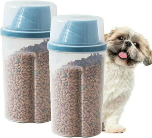 食材 保存容器 犬 餌 大容量 ドライフード フリーズドライフード 猫 保存 密閉 フードストッカー 調味料 計量カップ付き 餌収納