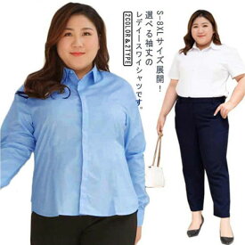 ワイシャツ ビジネス 長袖 半袖 オフィス Yシャツ 白シャツ リクルート 制服 大きいサイズ 就活 シャツ スーツ 事務服 ブラウス 開襟 レディース 通勤 OL 薄手