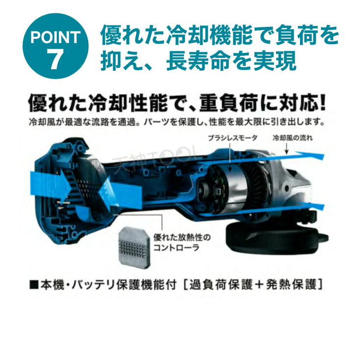 楽天市場】マキタ ディスクグラインダー 18V XAG04Z 研磨 切断 砥石 