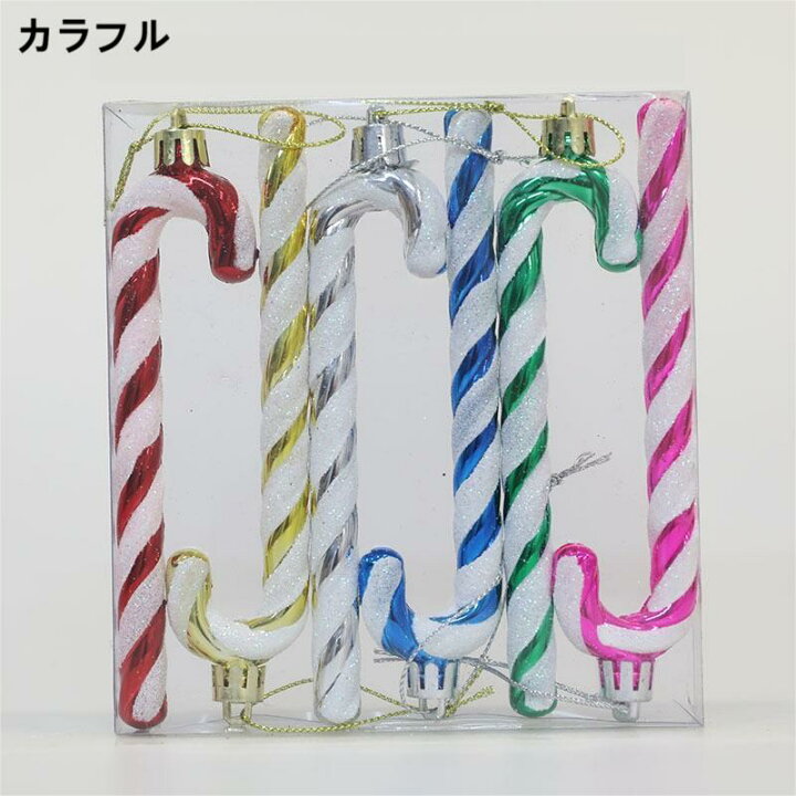 Tofficu 6 個の愛らしいクリスマスキャンディケインクリスマスツリー用  