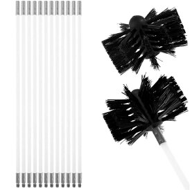 煙突 掃除 ブラシ 薪ストーブ掃除 4/6/8/12本ロッド 60cm 掃除ブラシ 煙突掃除棒 電気ドリル駆動 掃除ツール 掃除が簡単 使いやすい 安全 乾燥機用 暖炉のべーク装置 家庭用 産業用
