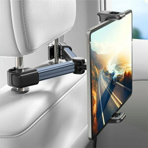車載ホルダー タブレットホルダー 後部座席 ヘッドレスト 伸縮アームスタンド ipad車載 スマホホルダー 360度回転 自由調節 後部座席用 車載 車用 iPad 4〜13インチ 全機種対応 iPad Pro Air Mini Ninte