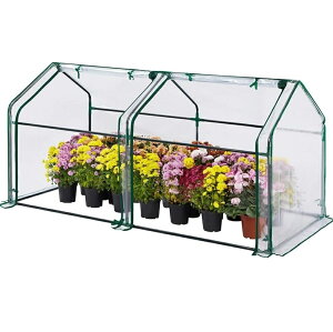 屋外温室 ビニールハウス ビニール温室 温室ガーデンルーム 家庭用 害虫の予防 防水 菜園 家庭菜園 園芸用品 組み立てが簡単 フラワースタンド ガーデニング温室 防雨 防寒 植栽棚 180cm×90cm