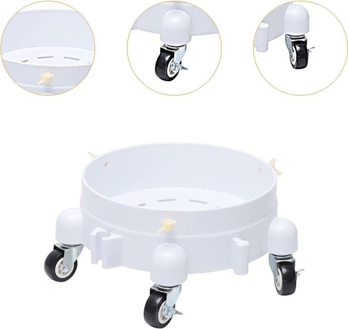 楽天市場】【360 度回転】バケットドリー 丸型 洗車バケツドリー バケツバケットカート ローリングバケット台車 多機能バケツホルダー  5つのローリングスイベルキャスター付き 便利 実用的 洗車 建築作業員 清掃員用 プランターの移動 自動車アクセサリー 29cm×16cm ... バケットドリー 簡単プッシュ取り外し可能なローリングバケットドリー 5つのロールスイベルキャスターで移動 360度回転 黒