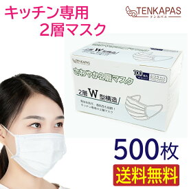 【送料無料】 ★調理専用★ らくらく♪2層マスク！ 500枚 1000枚 5000枚 飛沫予防 レギュラーサイズ 使い捨て