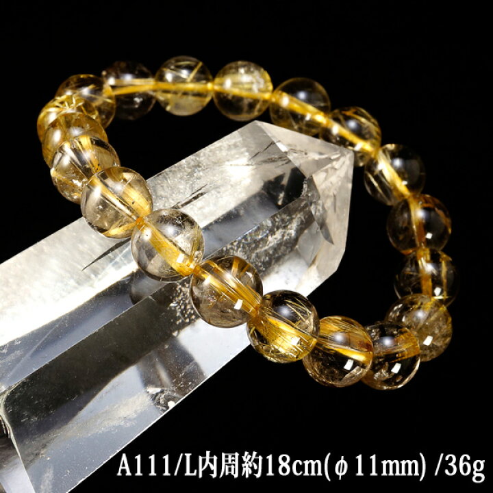 楽天市場】金運祈願 タイチンルチルクォーツ ブレスレット 11mm珠