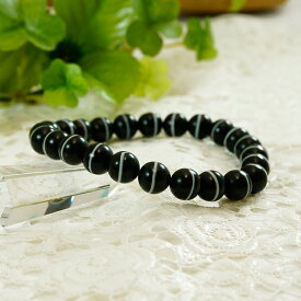 【ポイント20倍】 激レア！一線薬師天珠メノウ (薬師天 一線天) 8mm ブレスレット 【送料無料】 パワーストーン 天然石 腕輪 アクセサリー レディース メンズ 厄除け 風水 お守り カジュアルデザイン ファッション プレゼント かわいい ギフト