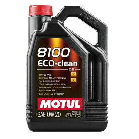 108862 MOTUL (モチュール) 8100 ECO-Clean (エコクリーン) 0W20 5L 100％化学合成 エンジンオイル BMW MERCEDES BENZ 省燃費性能