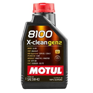 109896 MOTUL (`[) 8100 X-clean GEN2 5W40 1L 100%w K\/fB[[ԗp@GWIC