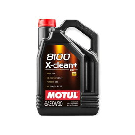 MOTUL（モチュール）8100 X-clean＋ 5W30 5L 100％化学合成 ガソリン/ディーゼル エンジンオイル 新 110575 [正規品]