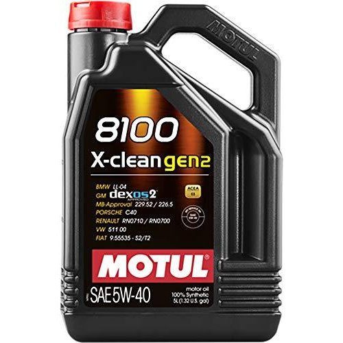 MOTUL (モチュール) 8100 X-clean GEN2  5W40 5L缶 100%化学合成 ガソリン ディーゼル車用　エンジンオイル