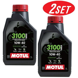 �y������2�{�Z�b�g�z113301 MOTUL (���`���[��) 3100 GOLD 4T 10W40 1L �o�C�N�p �������� �I�C��