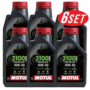 �y������6�{�Z�b�g�z113301 MOTUL (���`���[��) 3100 GOLD 4T 10W40 1L �o�C�N�p �������� �I�C��