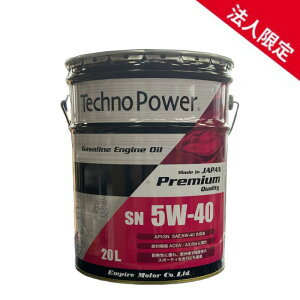 y@lzTP-SN5W40-20 Techno Power eNmp[ {  SN 5W40 20L ACEAFA3/B4擾 K\GWIC