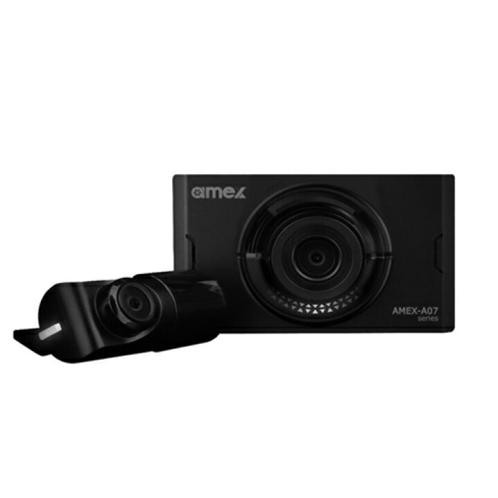 楽天市場】AMEX-A07W 青木製作所 前後2カメラドライブレコーダー 前後  