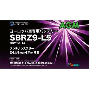 SBRZ9-L5 �u���[�h �Z�o���А� AGM�o�b�e���[ ���B�ԗp BROAD SEBANG �݊��FG14 BLA-95-L5