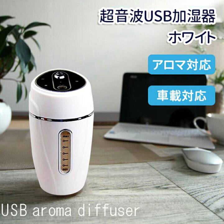 楽天市場】加湿器 卓上 オフィス かわいい 加湿器 超音波 車でも使える 