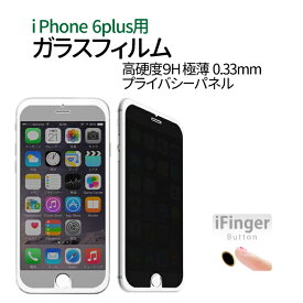 iPhone6Plus用　ガラスパネル（プライバシー）＆「iFinger」セット　MS-I6PG9H-PY-F メール便 送料無料
