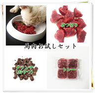 【送料無料】ペット用馬肉　生食お試しセット3品　2026◎初回限定　ペットフード
