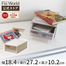 ◇6/5（水）0:00～23:59 15%OFFクーポン対象◇フィッツケース プチ カプチーノfits 収納ケース 収納ボックス おしゃれ 衣類 小物 卓上 デスク 小物収納 はがき 天馬