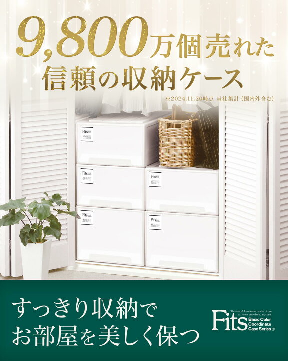 楽天市場】フィッツケース モノ スリムL 2個セットfits 衣装ケース 