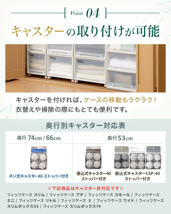 楽天市場】フィッツケース モノ クローゼット L-53 2個セットfits 衣装 