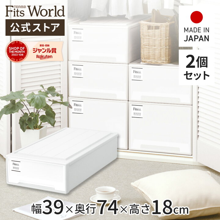 楽天市場】フィッツケース モノ スリム 2個セットfits 衣装ケース 収納 