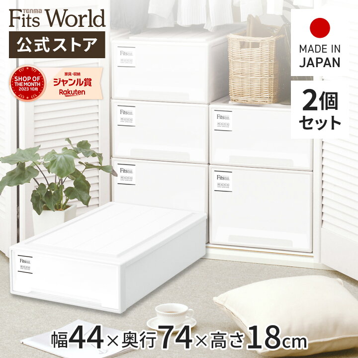 楽天市場】フィッツケース モノ スリムL 2個セットfits 衣装ケース 