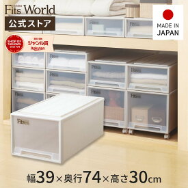 ◇4/25（木）0:00～23:59 15%OFFクーポン対象◇【送料無料】フィッツケース ディープ カプチーノfits 衣装ケース 収納ケース 収納ボックス 収納 奥行74 幅39 おしゃれ 衣類 天馬 公式 公式店 日本製