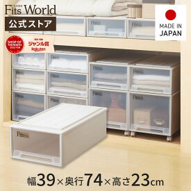 ◇4/24（水）20:00～23:59 最大25%OFFクーポン対象◇【送料無料】フィッツケース ロング カプチーノfits 衣装ケース 収納ケース 引出し 押入れ クローゼット 奥行74 幅39天馬 公式 公式店 日本製