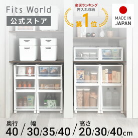 フィッツケース マルチ fits パントリー 収納 脱衣所 ランドリー 衣装ケース 収納ケース 収納 引出し 奥行40 幅30 35 40 高さ20 30 40 キッチン 洗面台 リビング 寝室 玄関 クローゼット 天馬 公式 公式店 日本製