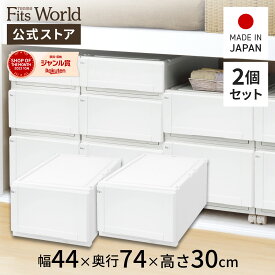 【送料無料】フィッツユニットケース（L）4430 2個セット ホワイトフィッツ ユニット 奥行74 fits プラスチック 天馬 公式 公式店 日本製