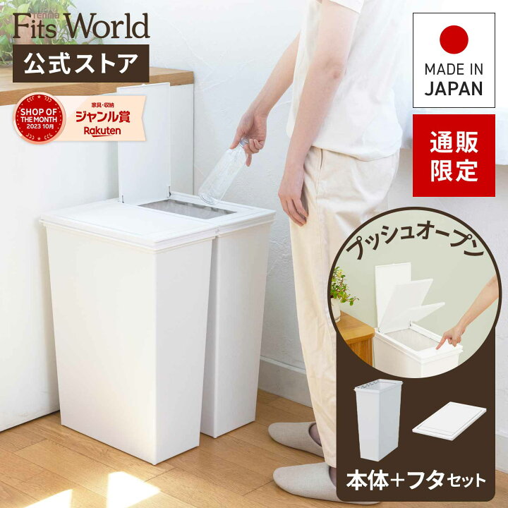 楽天市場】ゴミ箱 おしゃれ 分別 スリム ホワイト キッチン ホワイト 