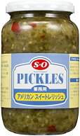 S=O アメリカンスイートレリッシュ 390g ビン 讃陽食品工業 エスオー ピクルス みじん切り 酢漬 タルタル…
