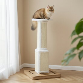2025年新作登場 猫用スクラッチポール 猫爪とぎ ポール キャットタワー 極太 ロング 本体 おもちゃ 据え置き 猫タワー 上り下りしやすい 爪とぎポール 可愛い 子猫 大型猫