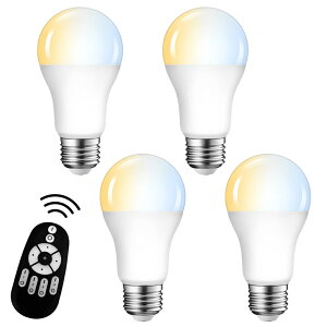LED電球 E26口金 4個セット 調光 調色 リモコン付き 12W 75W形相当 スポットライト LEDランプ 昼光色 昼白色 電球色 遠隔操作 省エネ 節電 常夜灯 広配光 照明器具 明るい 家庭照明 LED照明 長寿命