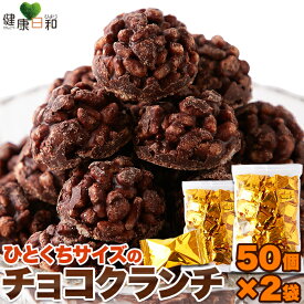 【送料無料】チョコクランチ 50個×2 個包装 小分け | ひとくち 業務用 大容量 お徳用 チョコレート お菓子 洋菓子 チョコ 文化祭 イベント 配布用 お配り ギフト おやつ スイーツ 土産 保存料不使用 一口サイズ カカオ クランチ ポン菓子 駄菓子 お返し バレンタイン