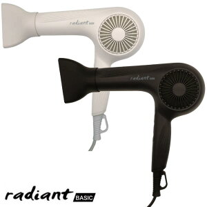 ���f�B�A���g �x�[�V�b�N �w�A�h���C���[ radiant BASIC hair dryer �z���C�g/�u���b�N 1250W �}�C�i�X�C�I�� ���y�� 3�i�K���ʁy�z�����E���Ԏw��s�z