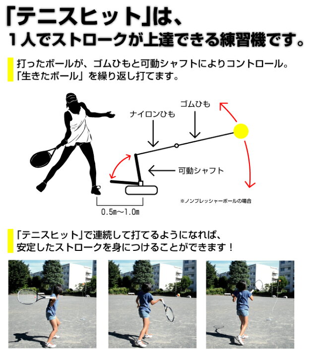 楽天市場】ストローク練習機 テニスヒット TennisHit | テニス 練習 