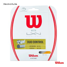 ウイルソン Wilson テニスガット 単張り デュオ コントロール16L×16（DUO CONTROL 16L×16） 125×132 ゴールド×ナチュラル WRZ949720