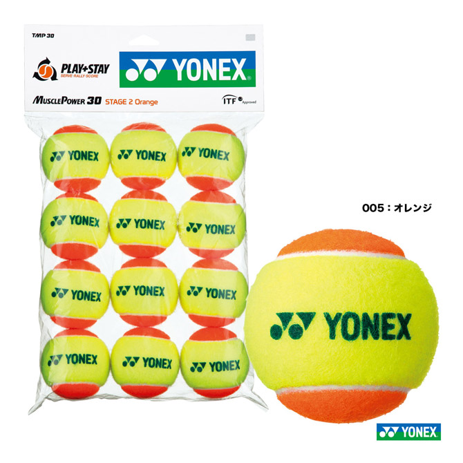 ステージ2オレンジ 12個入り ヨネックス 2021年新作 YONEX TMP30 テニスボール 国内初の直営店 マッスルパワーボール30 12個入