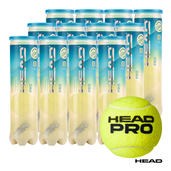 ヘッド HEAD テニスボール HEAD PRO（ヘッド・プロ） 4球入 1箱（12缶/48球） 571714 テニスジャパン 