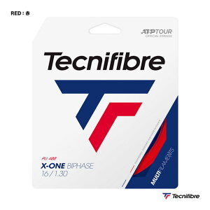 テクニファイバー Tecnifibre テニスガット 単張り エックス・ワン バイフェイズ(X-ONE BIPHASE) 130 赤 01GXO130XR