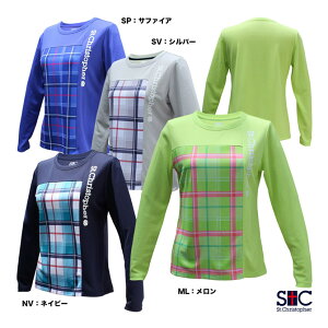 セントクリストファー St.Christopher テニスウェア レディス チェックロングスリーブ STC-BCW2317