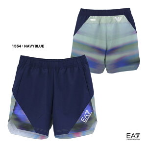 G|IA}[j EMPORIO ARMANI EA7 ejXEFA Y TENNIS PRO M GRAPHIC SHORTS GLITCH PL ST 3DPS81
