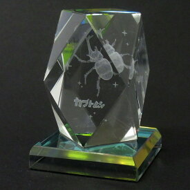 3Dクリスタル カブトムシ ダイヤカット型 ガラス オブジェ ペーパーウェイト 誕生日 クリスマス プレゼント ギフト 120-685
